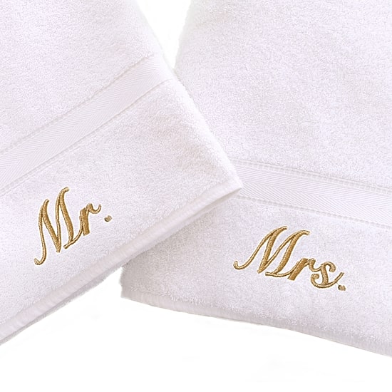 Linum Home Textiles Mr And Mrs 2-pc. Hand Towel