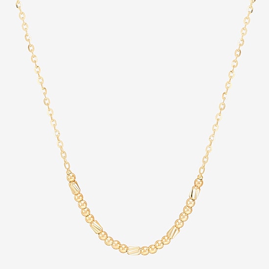 Gold Addiction Womens 10K Gold 18 Inch Cable Chain Necklace