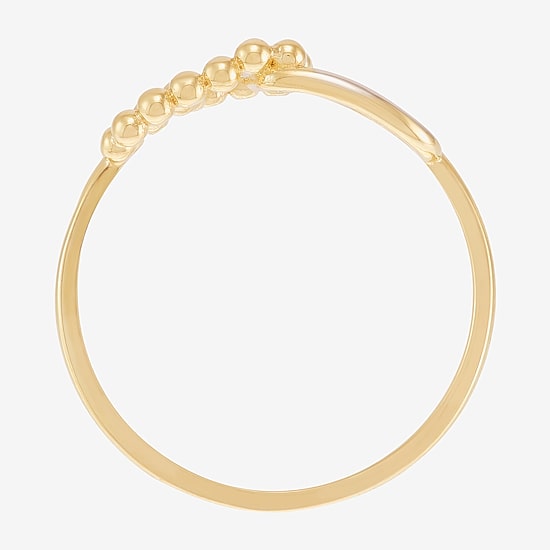 Gold Addiction Womens 15.5MM 10K Gold Heart Band
