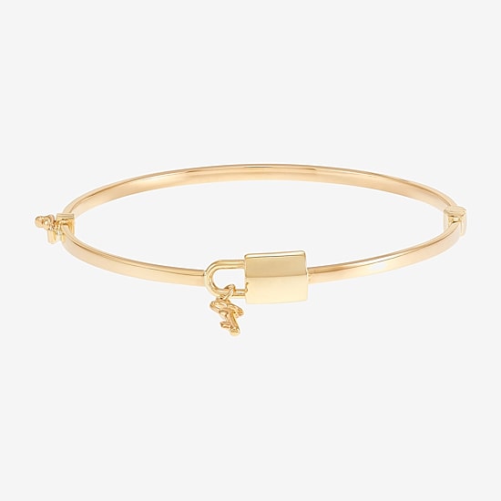 Gold Addiction Womens 10K Gold Round Bangle Bracelet