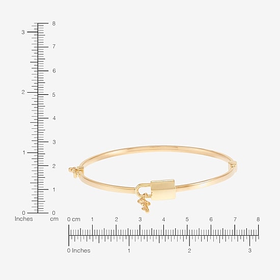 Gold Addiction Womens 10K Gold Round Bangle Bracelet