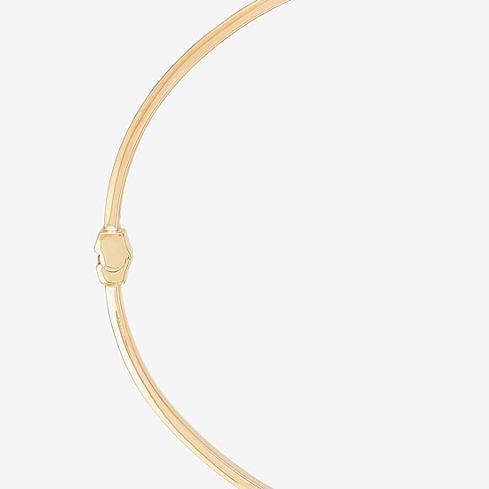 Gold Addiction Womens 10K Gold Round Bangle Bracelet