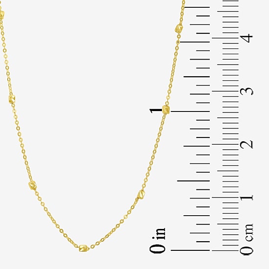 Gold Addiction Womens 10K Gold 18 Inch Link Chain Necklace