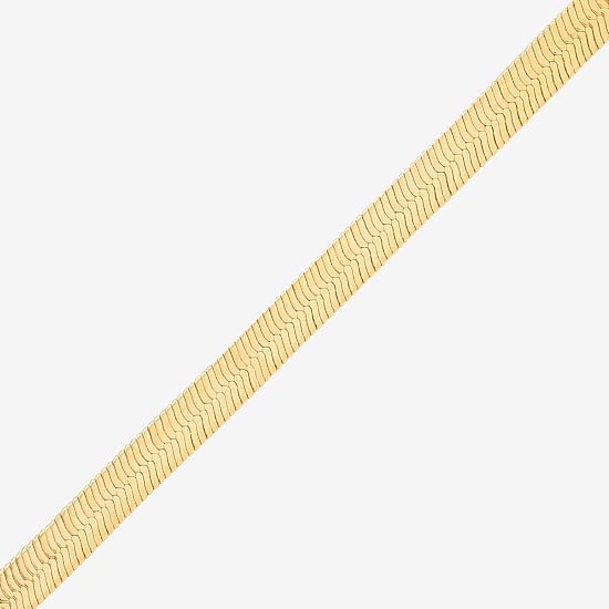 Bonded Brilliance Womens 14K Gold Bonded With Sterling Silver 20 Inch Herringbone Chain Necklace