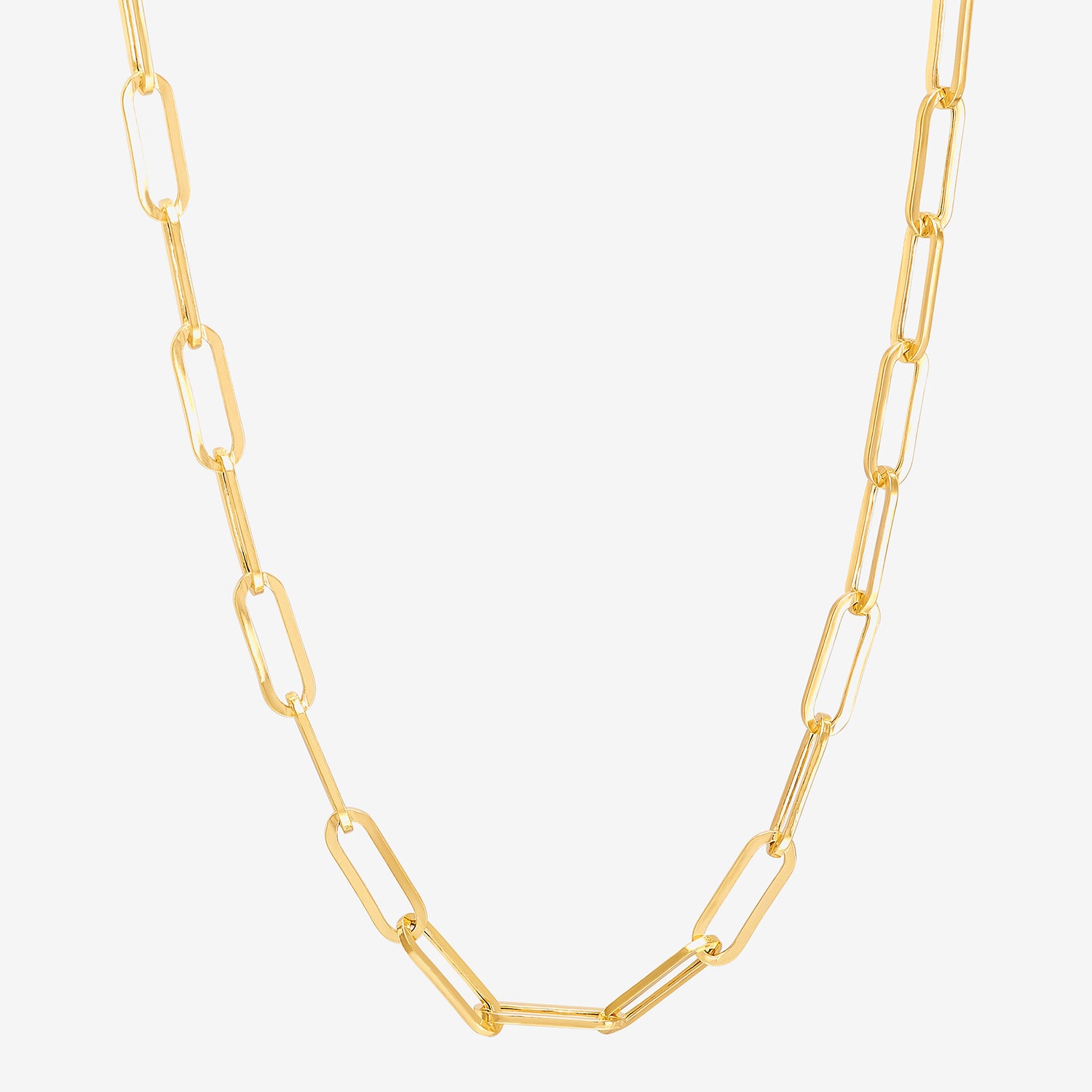Bonded Brilliance Womens 14K Gold Bonded With Sterling Silver 18 Inch Link Chain Necklace
