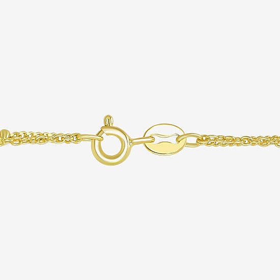 Silver Addiction Womens 14K Gold Over Silver 18 Inch Link Chain Necklace