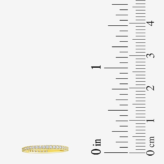 Silver Addiction Womens Cubic Zirconia 14K Gold Over Silver Solitaire Ring Set