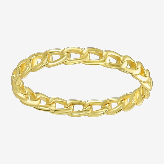 Silver Addiction Womens White Cubic Zirconia 14K Gold Over Silver Ring Set