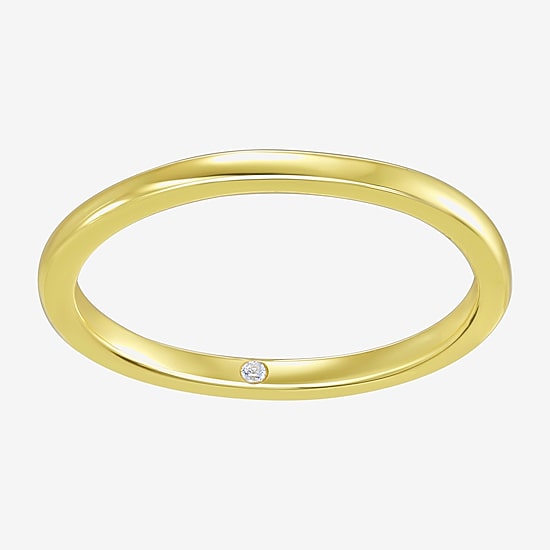 Silver Addiction Womens White Cubic Zirconia 14K Gold Over Silver Ring Set