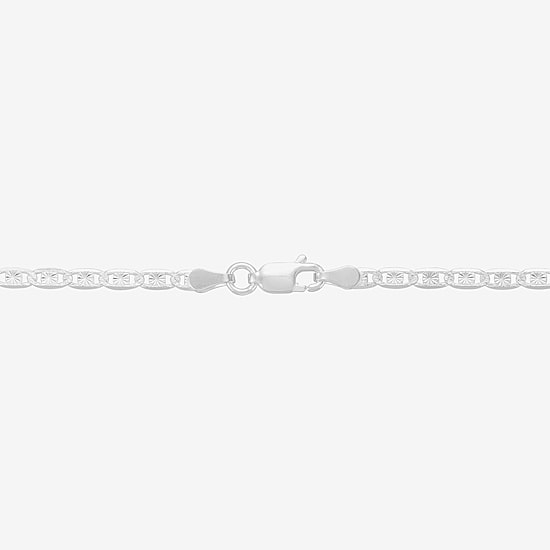 Made in Italy Womens Sterling Silver 18 Inch Valentino Chain Necklace