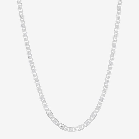 Made in Italy Womens Sterling Silver 18 Inch Valentino Chain Necklace