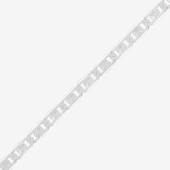 Made in Italy Womens Sterling Silver 18 Inch Valentino Chain Necklace