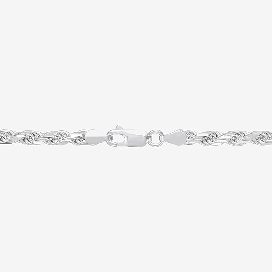 Made in Italy Mens Sterling Silver 30 Inch Rope Chain Necklace