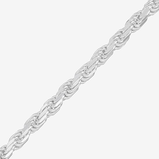 Made in Italy Mens Sterling Silver 30 Inch Rope Chain Necklace
