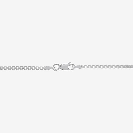 Made in Italy Womens Sterling Silver 22 Inch Box Chain Necklace
