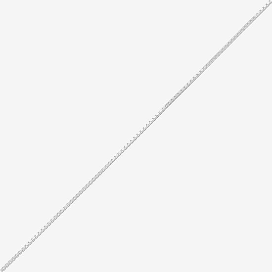 Made in Italy Womens Sterling Silver 20 Inch Box Chain Necklace