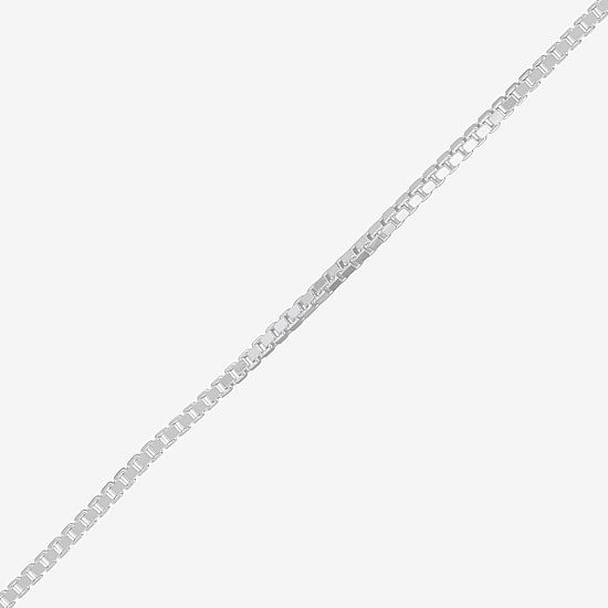 Made in Italy Womens Sterling Silver 24 Inch Box Chain Necklace