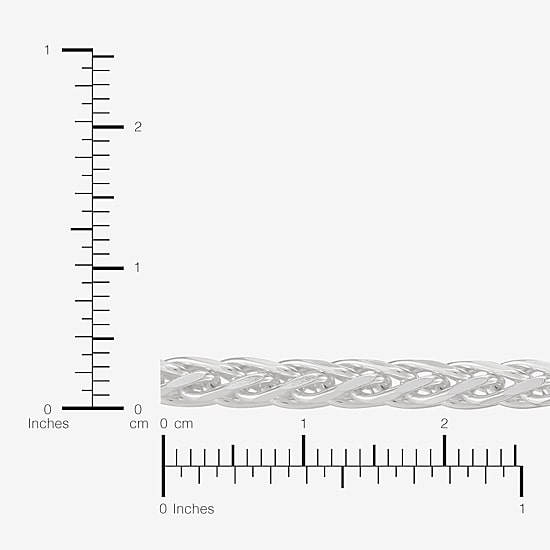 Made in Italy Mens Sterling Silver 8 1/2 Inch Solid Wheat Chain Bracelet