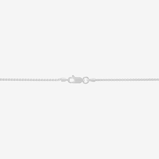 Made in Italy Womens Sterling Silver 18 Inch Wheat Chain Necklace