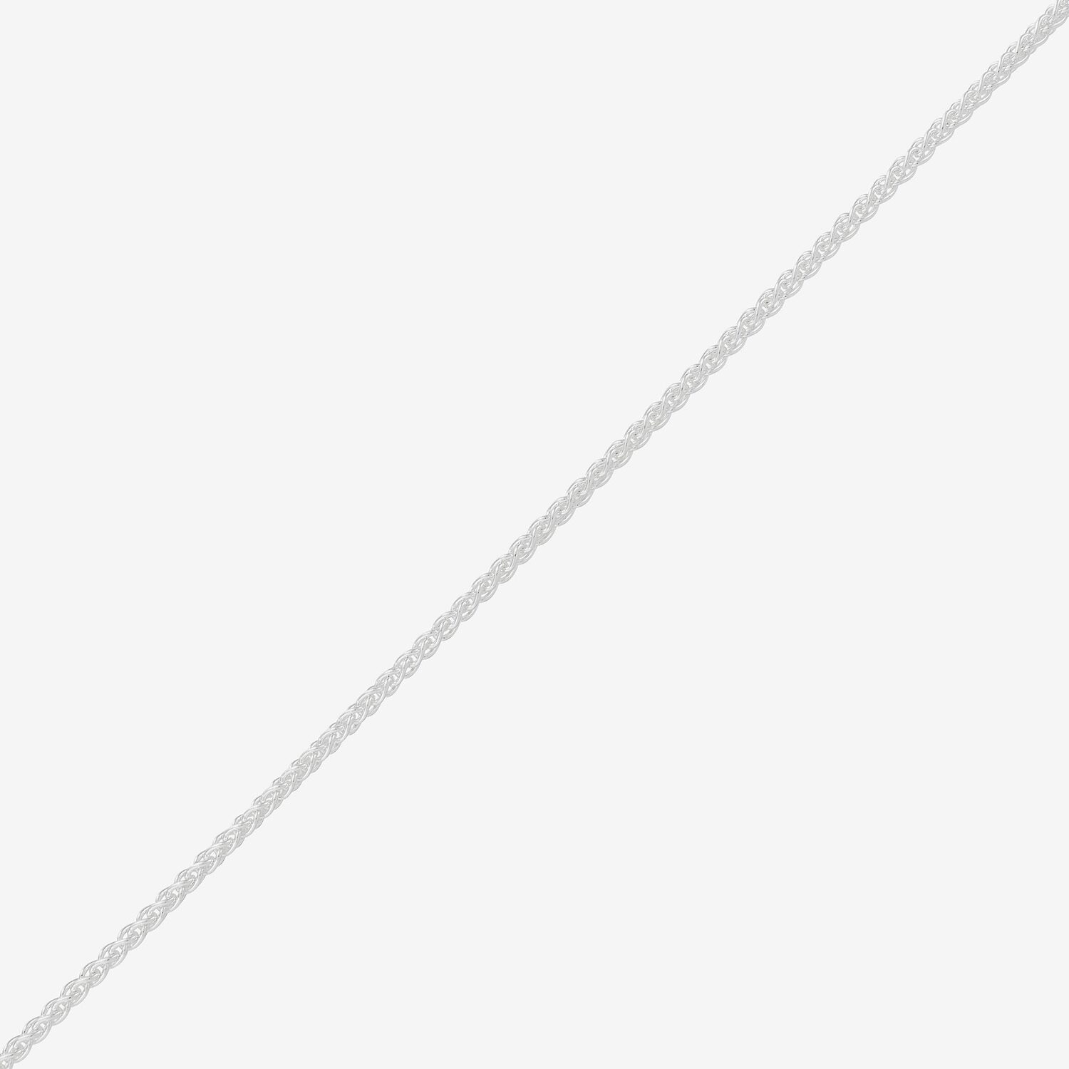 Made in Italy Womens Sterling Silver 18 Inch Wheat Chain Necklace