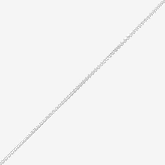 Made in Italy Womens Sterling Silver 18 Inch Wheat Chain Necklace