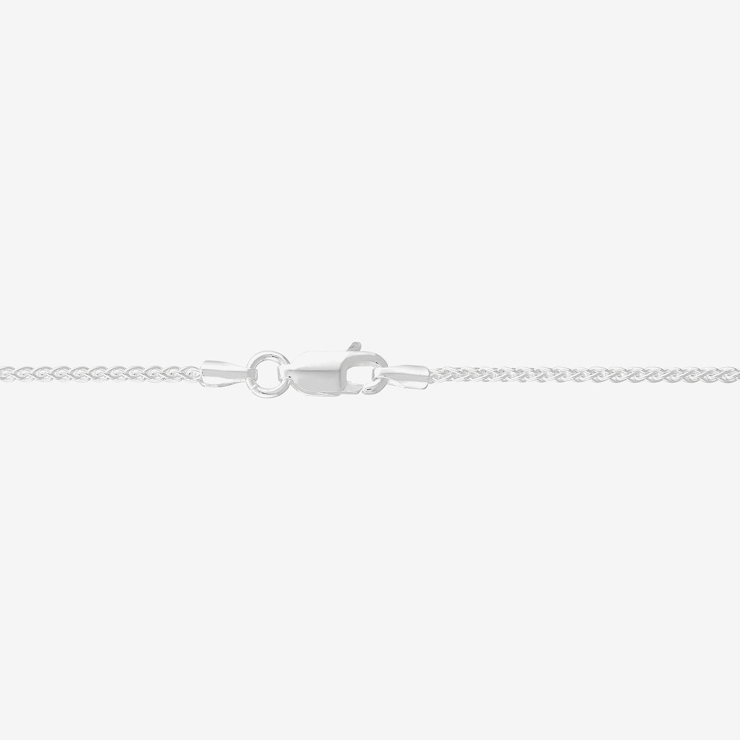 Made in Italy Womens Sterling Silver Inch Wheat Chain Necklace
