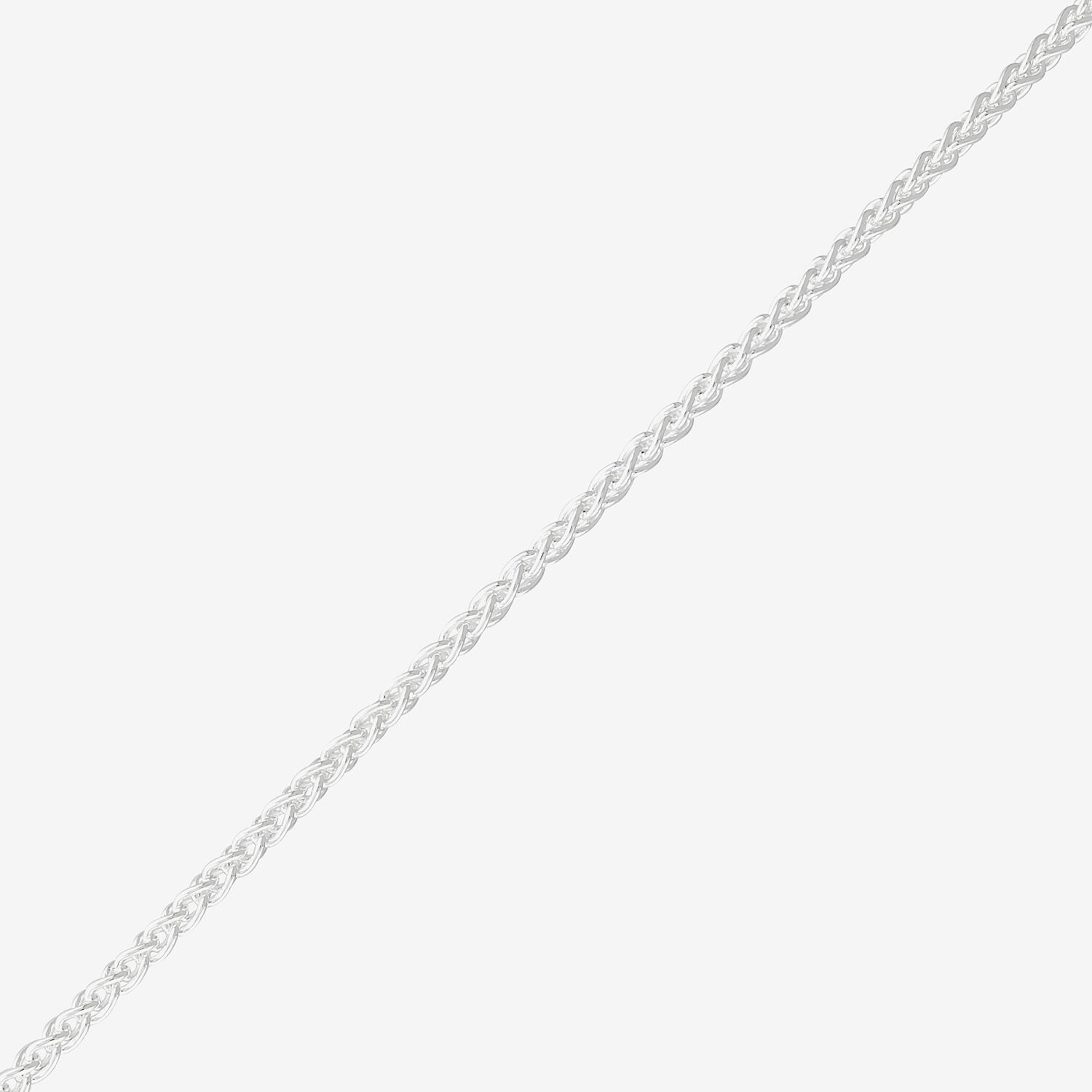 Made in Italy Womens Sterling Silver Inch Wheat Chain Necklace
