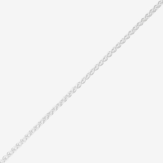 Made in Italy Womens Sterling Silver 22 Inch Wheat Chain Necklace