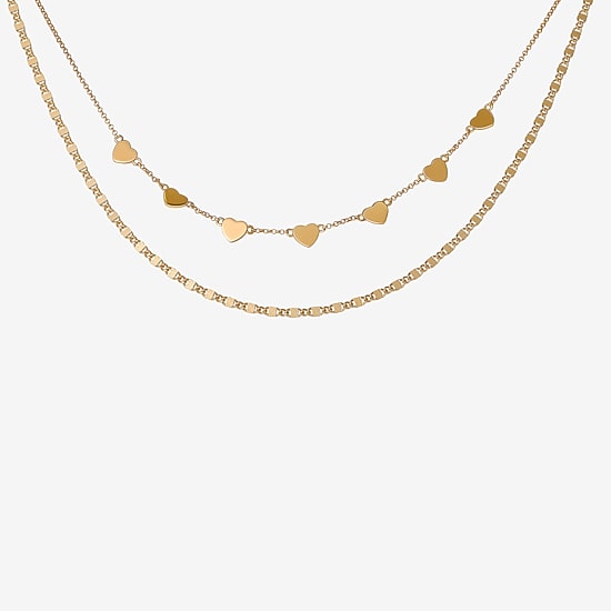 Limited Quantities! Womens 14K Gold Over Silver 2-pc. Necklace Set
