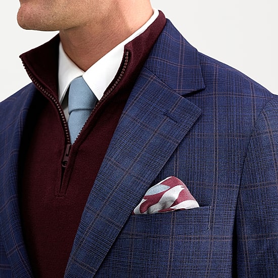 Haggar JMH Mens Slim Fit Plaid Suit Jacket