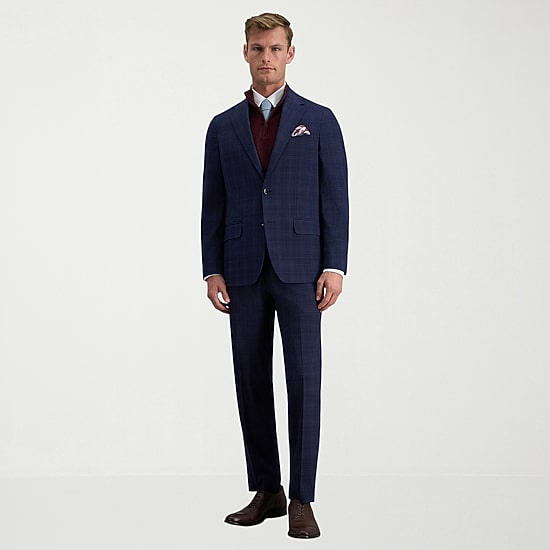 Haggar JMH Mens Slim Fit Plaid Suit Jacket