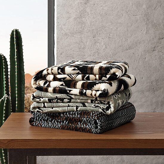 Wrangler Nash Stripe Soft Plush Washable Throw