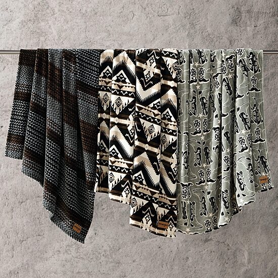 Wrangler Nash Stripe Soft Plush Washable Throw
