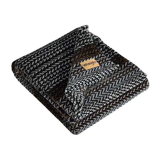 Wrangler Nash Stripe Soft Plush Washable Throw