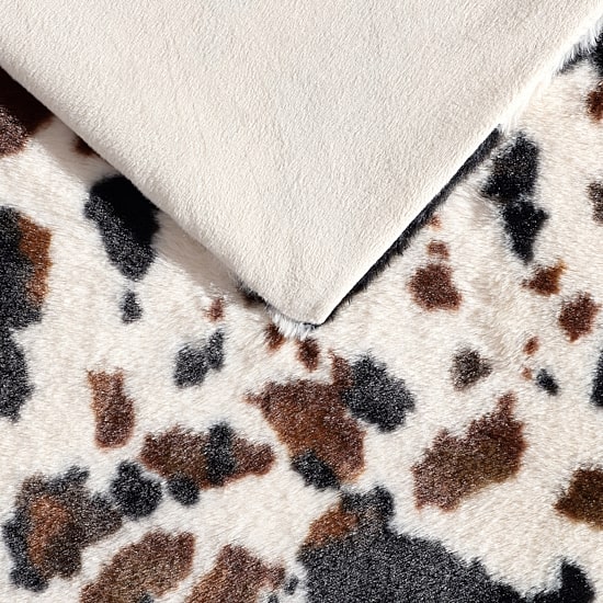 Wrangler Spotted Cow Print Washable Throw