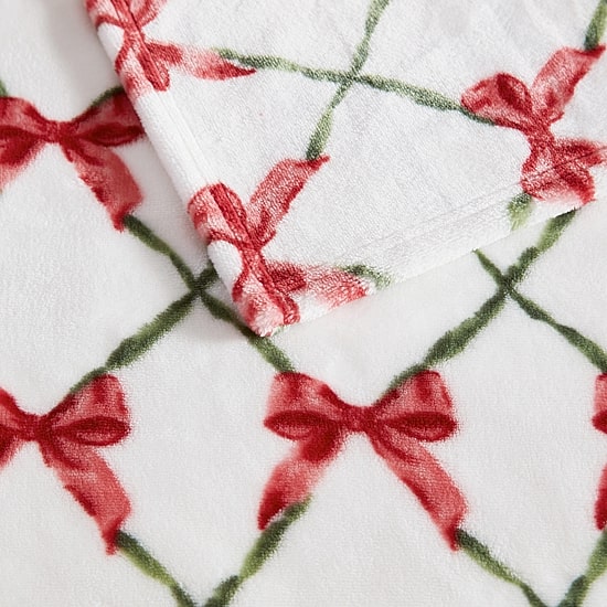 Martha Stewart Printed Seasonal Plush Throw