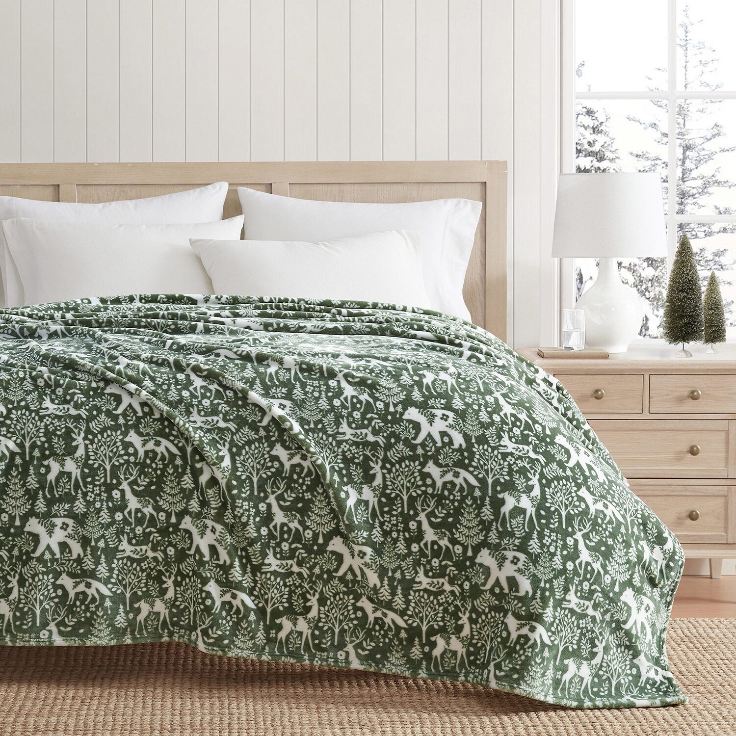 Martha Stewart Printed Seasonal Plush Throw