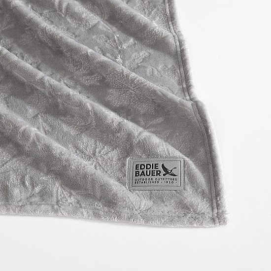 Eddie Bauer Woodblock Floral Washable Throw
