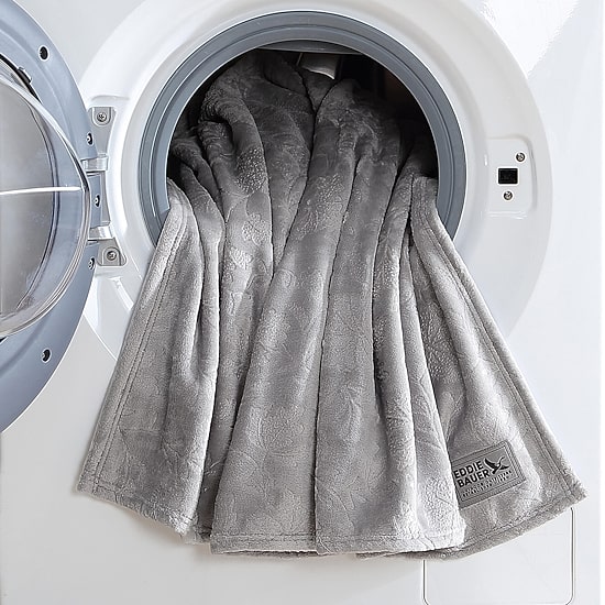 Eddie Bauer Woodblock Floral Washable Throw