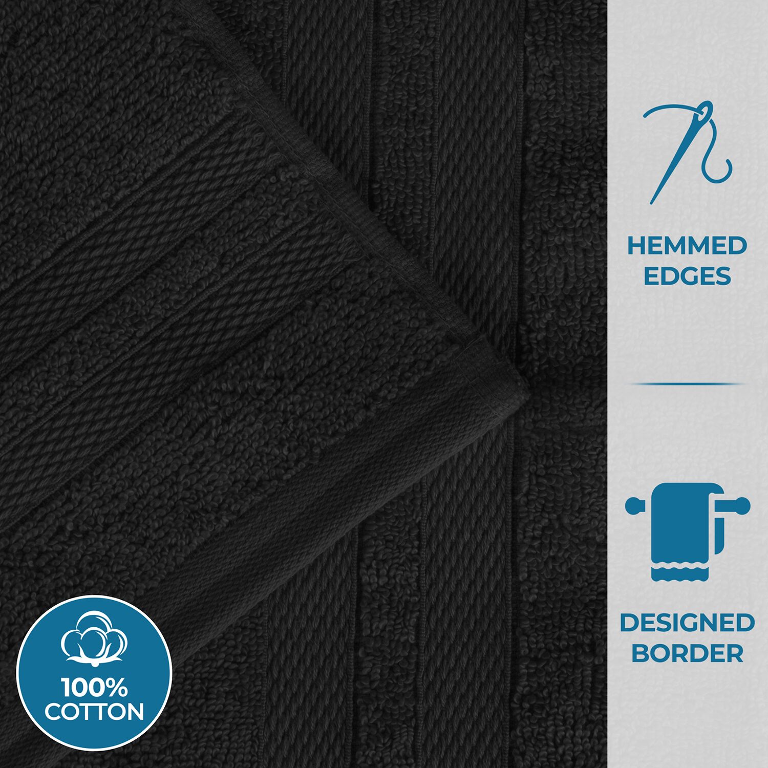 SUPERIOR® Ultra Collection | 100% Cotton -pc. Quick Dry Solid Bath Towel Set