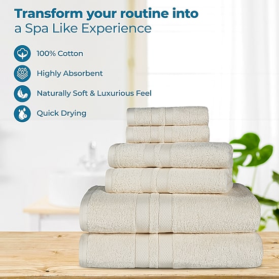 SUPERIOR® Ultra Collection | 100% Cotton 8-pc. Quick Dry Solid Bath Towel Set