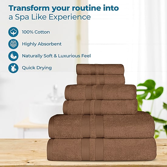 SUPERIOR® Ultra Collection | 100% Cotton 3-pc. Quick Dry Solid Bath Towel Set