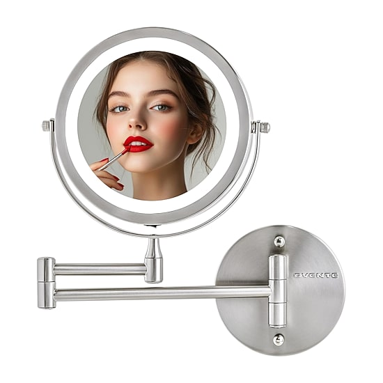 Ovente Wall Mounted 10X Magnification Makeup Mirror