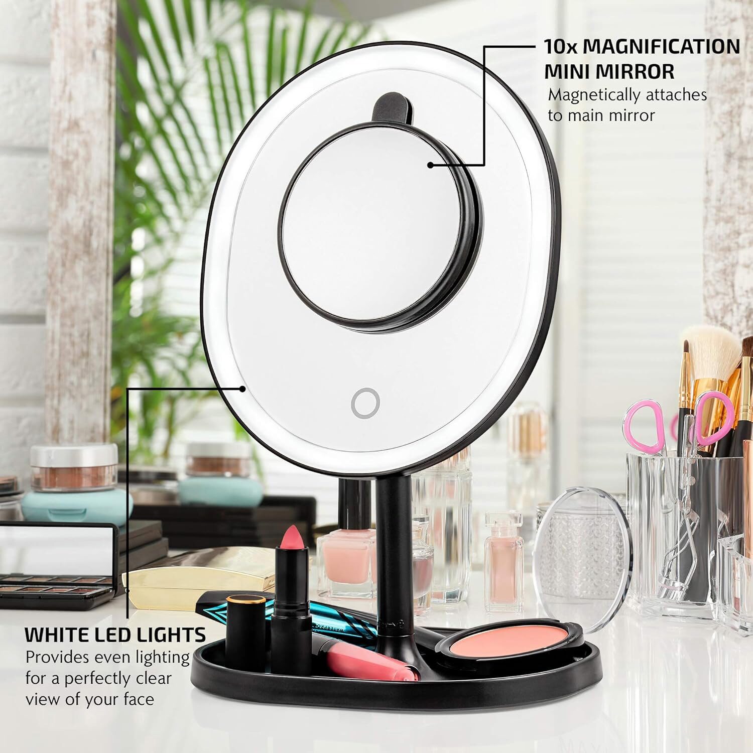 Ovente 10X Magnification Makeup Mirror
