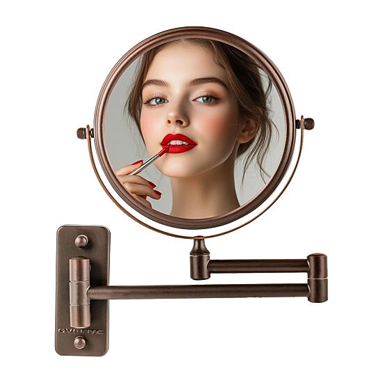 Ovente Wall Mounted 7X Magnification Makeup Mirror