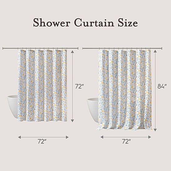 Laura Ashley Nora Floral Print Cotton Shower Curtain