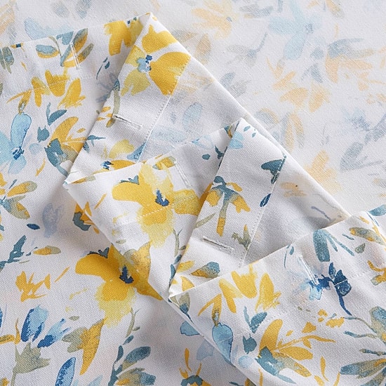 Laura Ashley Nora Floral Print Cotton Shower Curtain