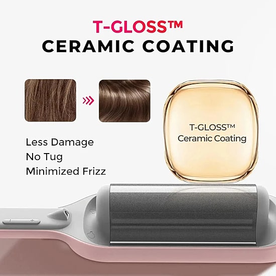 TYMO Rovy Compact Wave Curling Iron Pink