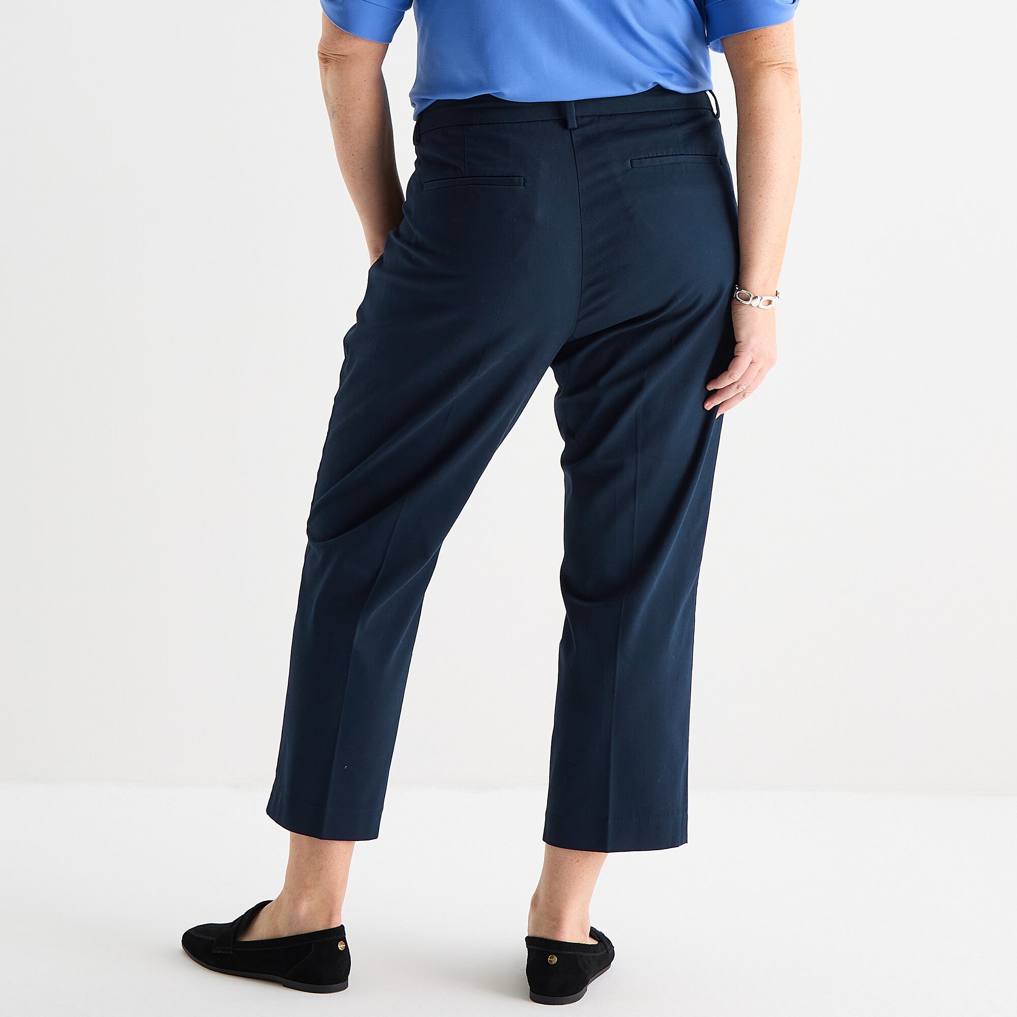 Liz Claiborne Emma Womens Plus Slim Mid Rise Flat Front Pant