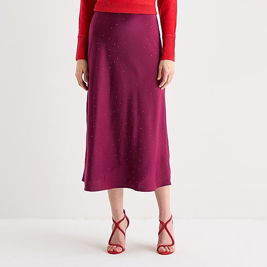 Worthington Womens Tall Long A-Line Skirt